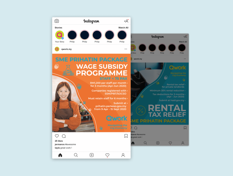 Qwork Instagram Mockup
